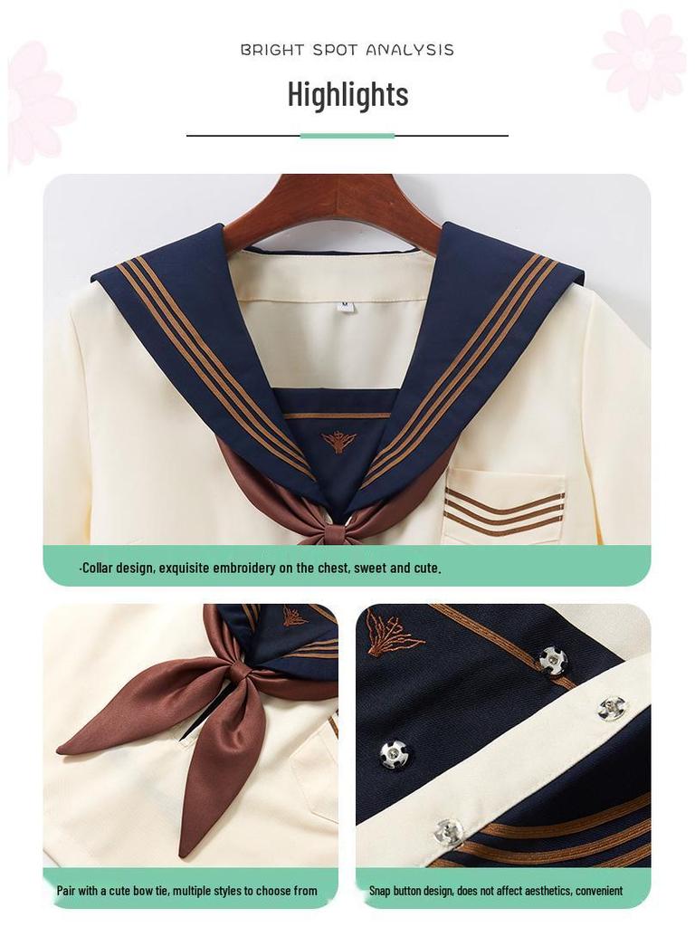 Huang Sanben Tea Feather Zhong JK Uniform - Sailor Suit, School Supply, Skirt (Genuine)