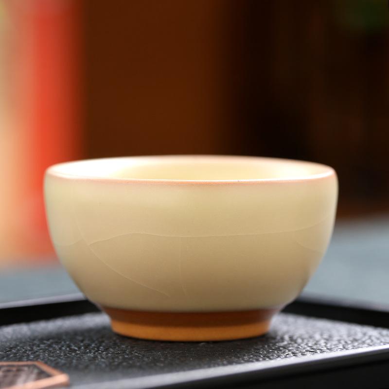 Janpanese Ru Kiln Ceramic Teacup Handmade Personal Meditation Cup Household Tea Bowl Kung Fu Tea Set Drinkware Accessories New