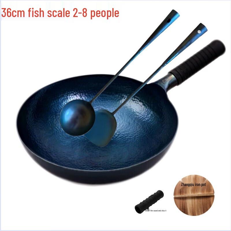 Zhangqiu Handmade Master Fish Scale Iron Wok