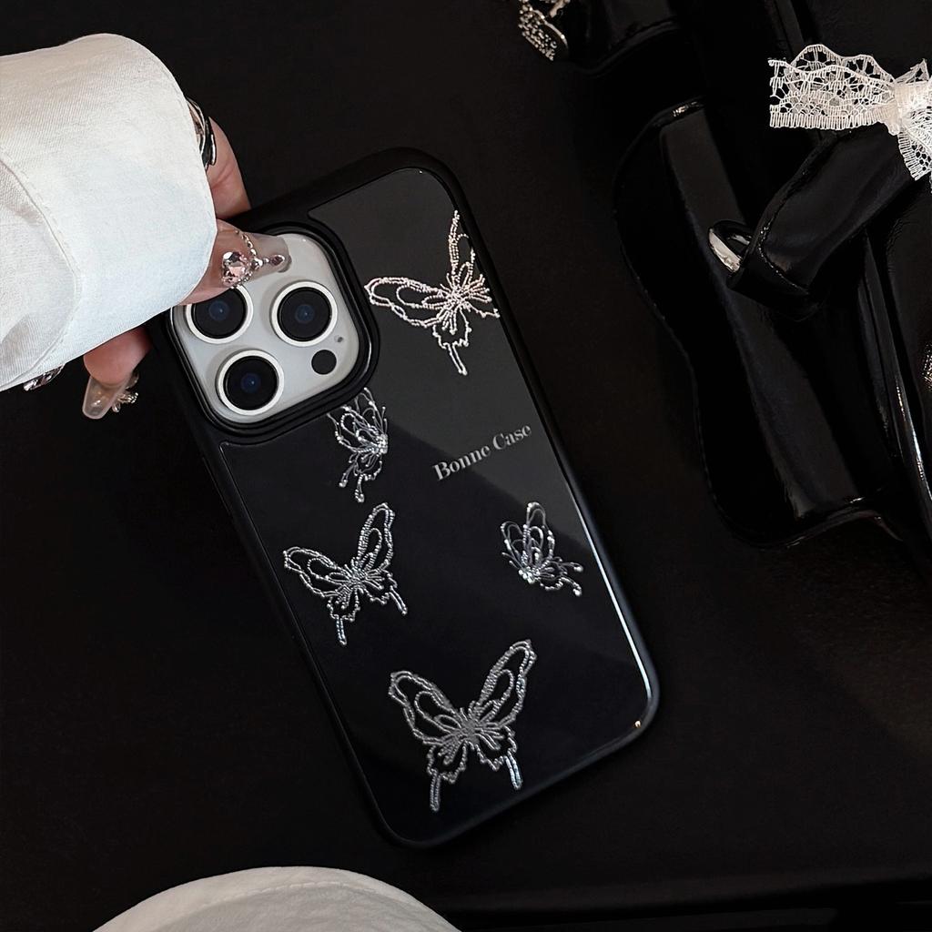 Gilt Ins Butterfly Iphone17 Apple 15promax Mobile Phone Case 13/14 Glass 12 Suitable for 16plus High-quality Mobile Phone Case