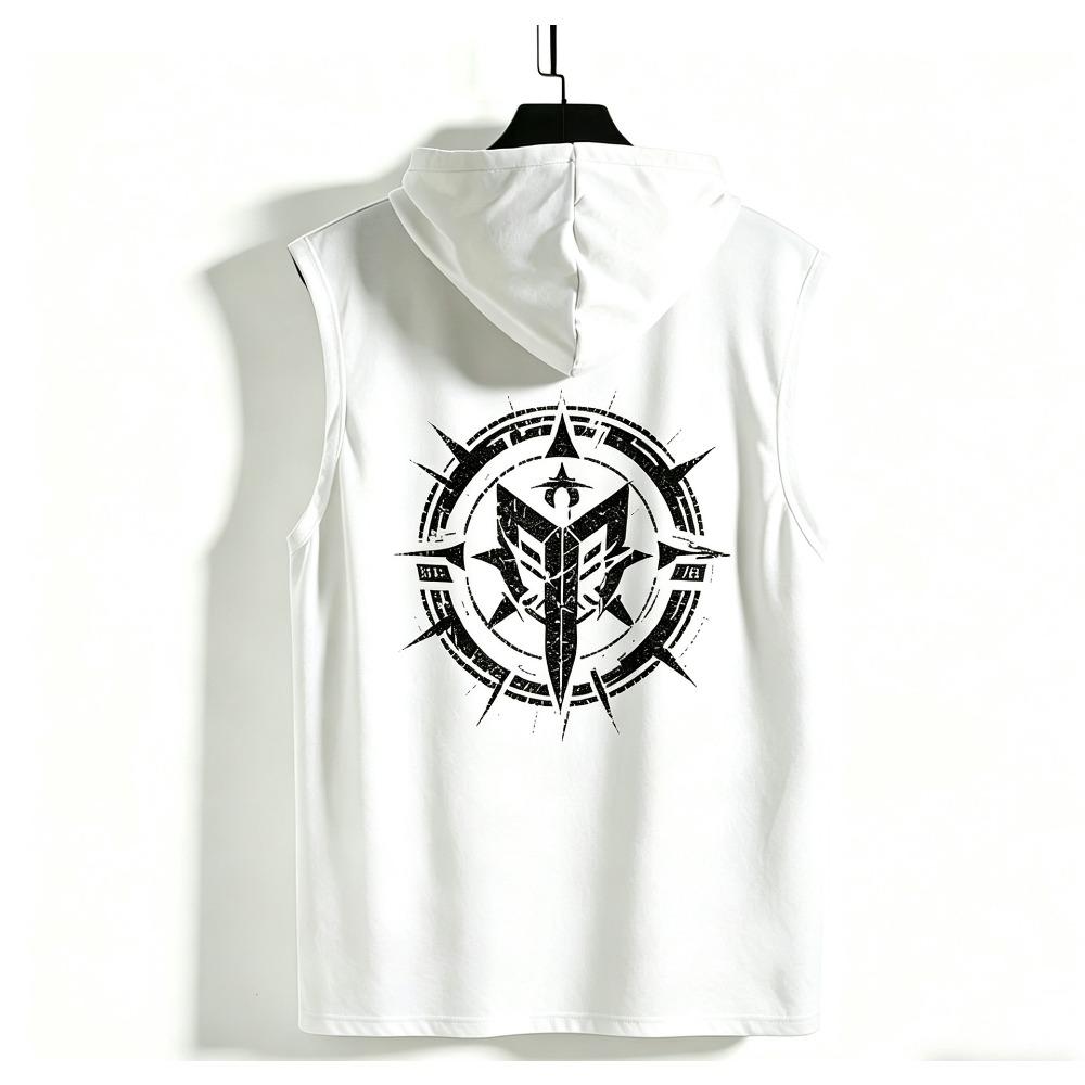 Men s 4 Colors Fashion Graphic Tank Tops Hooded Man Vests Tops Hip Hop Men Outdoor Casual Men s and Women s Tank Top T Shirt S