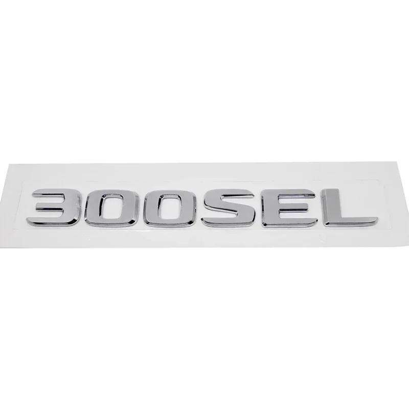 3D ABS Zadní kufr auta Písmenný znak Číslo karoserie Znak Samolepka pro Mercedes Benz 230E 300E 300SEL 300SE 500SEL 560SEL 600SEL
