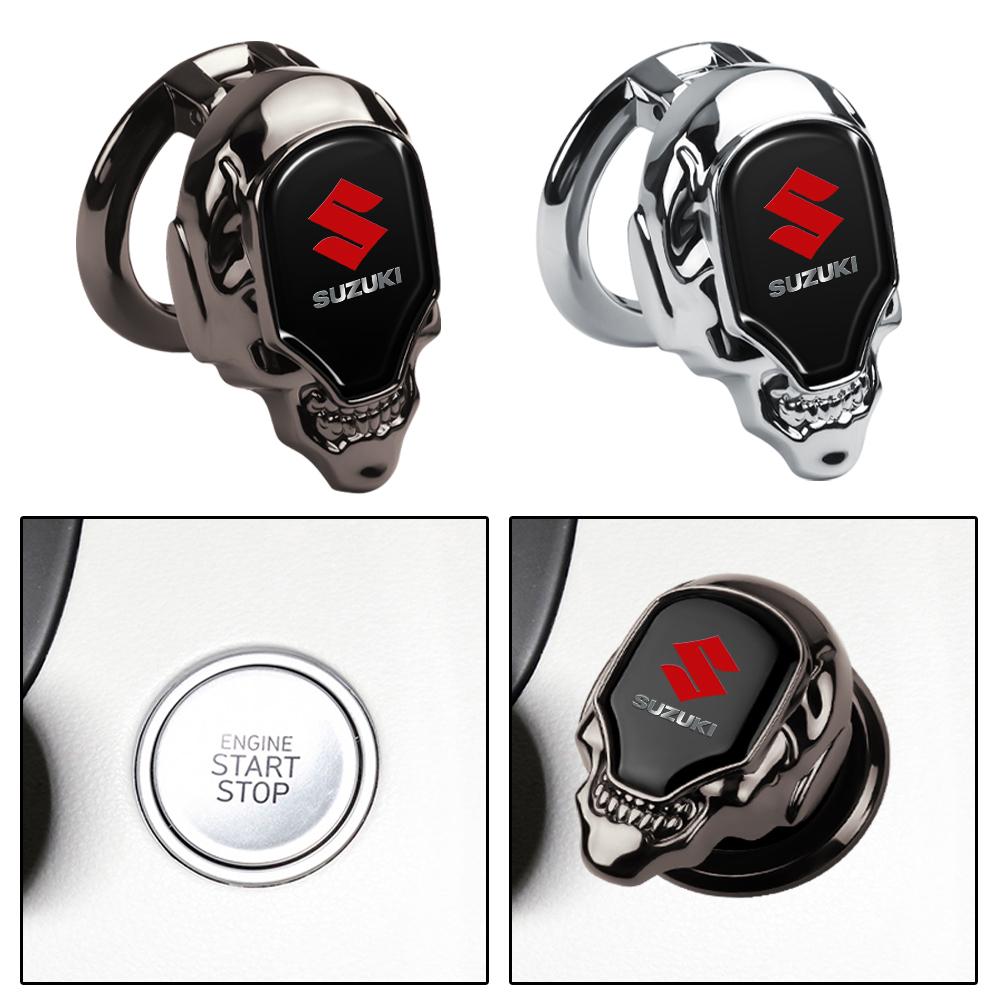 Car Emblem Start Stop Button Cover Auto Ignition Switch Protection Decor For Suzuki Jimny New Alto Swift Tianyu SX4 Ruiqi Baleno
