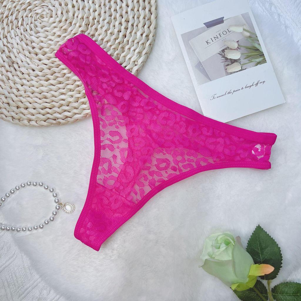 Ultra-Thin Leopard Print Lace Thong: Sexy, Comfortable & Hip-Lifting