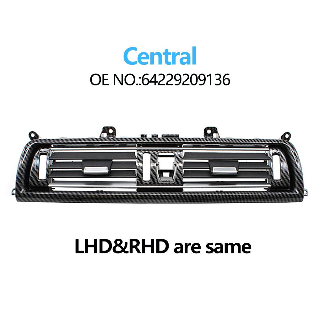 LHD RHD Carbon Fiber Chrome Front Rear Air Conditioning AC Vent Grille Outlet Cover For BMW 5 Series F10 520 521 523 525 528