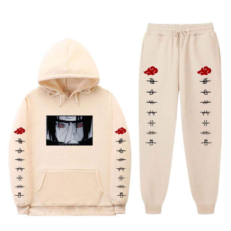 Anime mikina s kapucí Set pro teenagery Kluci Dívky Teplá s fleecovou podšívkou Bavlněná směs Ležérní Sportovní oblečení Dlouhý rukáv Horní díl Kalhoty