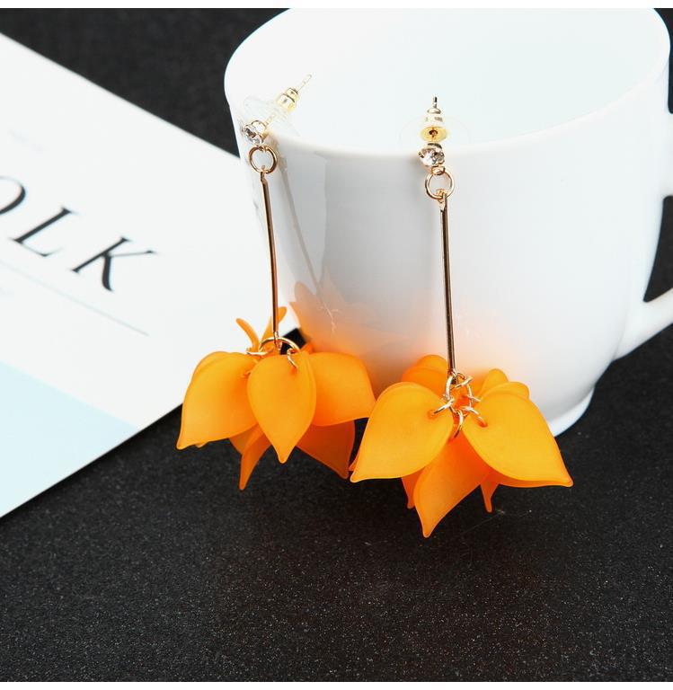 Bohemian Fashion Creative Multilayer Petal Flower Earrings Women Statement Personality Tassel Earrings Jewelry for Women 2022