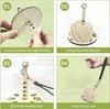 Portable Wrist Crocheting Knitting Yarn Holders Wooden Carrier with Leather Wristband Yarn Minder Gift for Weaving Craftsman