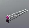 10pc Bridal Hair Jewelry Women Rose Flower Silver Pin U-shaped Pin Metal Barrette Clip Hairpins Wedding Hair Ornament Accessorie