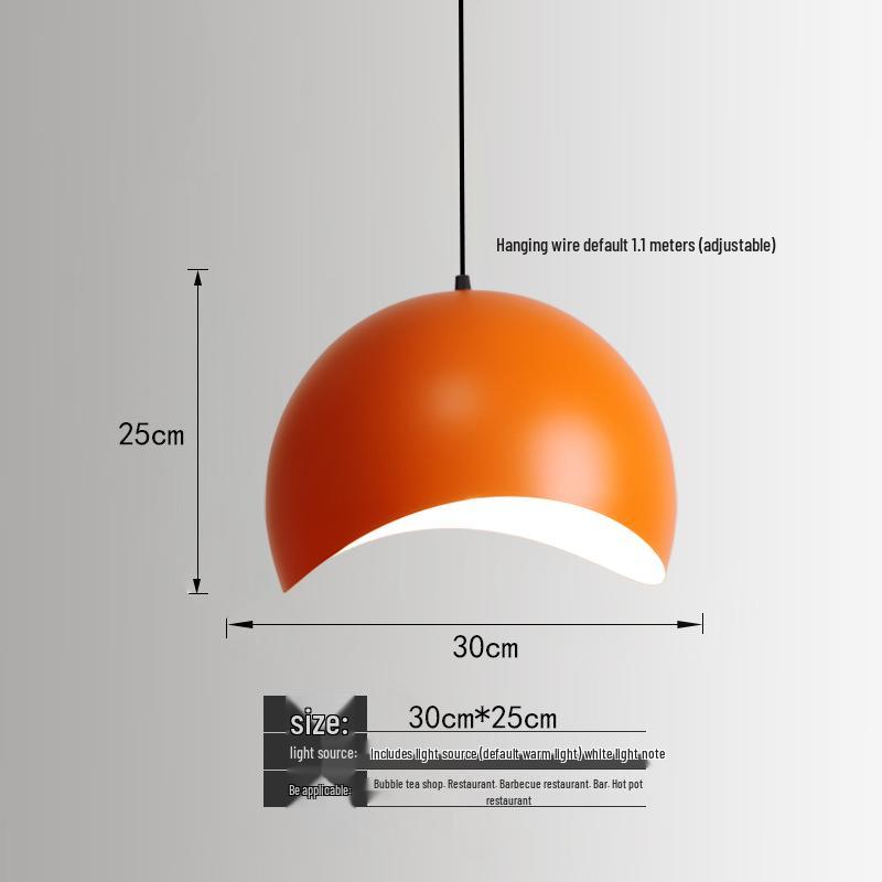 Orange Nordic Industrial Pendant Light for Restaurants & Bars
