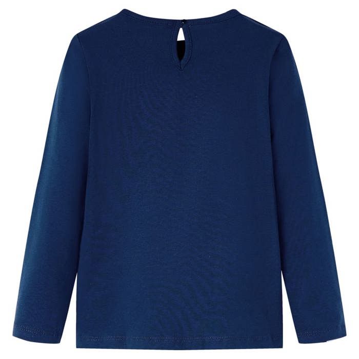 T-shirt enfants manches longues bleu marine 5 dimensions disponibles