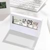 Multifunctional Transparent Electronic Alarm Clock with Temperature Display and Backlit Desk Calendar