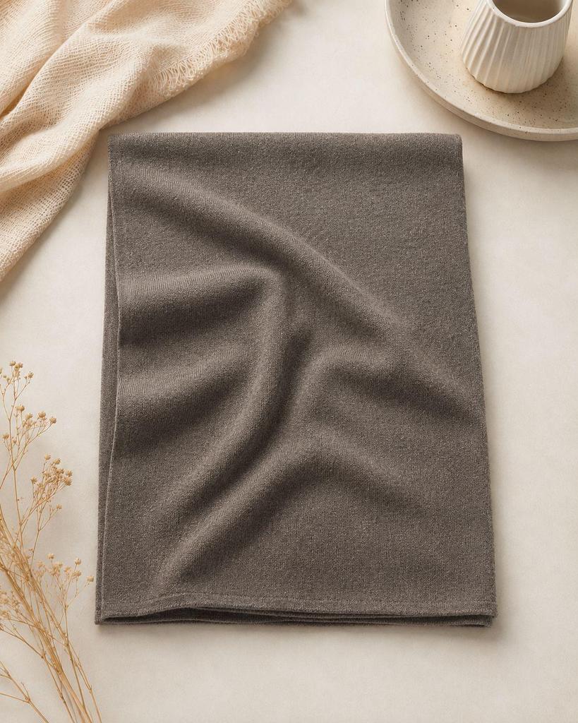 Men's Korean Style Wool Knitted Scarf – Solid Color, Casual, Warm Neck Warmer for Autumn & Winter