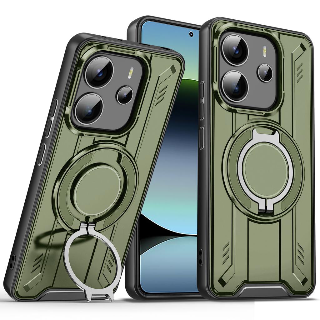 Lämpligt För Redmi Note 14 Pro Plus Telefonfodral För Redmi Note 13 Pro 4G Med 360 ° Hållare Bil Magnetiskt Telefonfodral