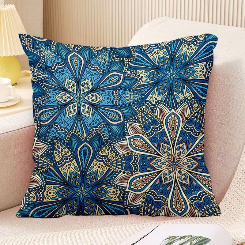 Bohemian Vintage Print Decorative Pillowcase Bedroom Living Room Square Cushion Pillowcase