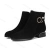 Autumn Women Ankle Boots 2026 Fashion Round Toe Ladies Short Boot Low Heel Platform Casual Shoes Fashion Women's Botas Mujer