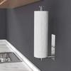 1PC Paper Towel Holder Under Cabinet Wall Mount Stainless Steel Kitchen Paper Towel Black Rack Self Adhesive No Drill Bathroom