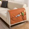 Simple Modern Solid Color Armrest Storage Bag Leather Waterproof Dustproof Sofa Armrest Cover Cloth Home Living Room Decoration