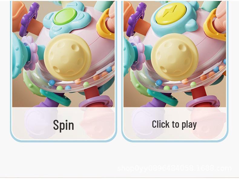 Manhattan Atom Ball Baby Toy: Educational Teether for 3-6 Months, Grasping Training for Babies 0-1 Year Old