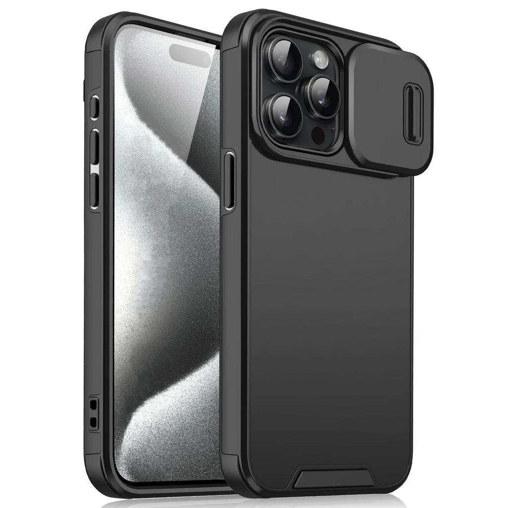New Shockproof phone Case For iPhone 16 14 13 12 11 15 Pro Max Plus Cover Slide Camera Protective Armor Case for iPhone 16 pro