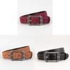 Leather Belt For Women Vintage Punk Style With Zinc Alloy Buckle For Casual Wear