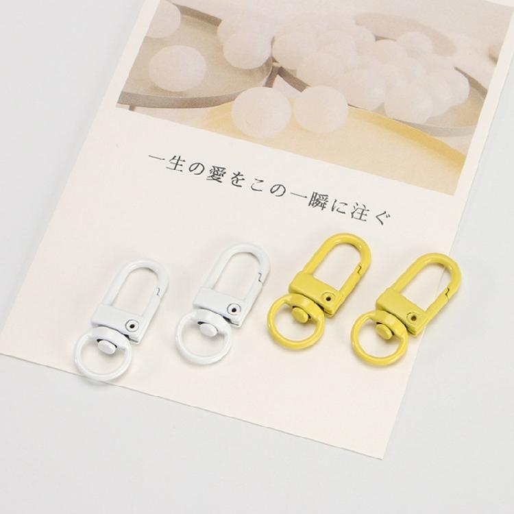 100pcs Colorful Carabiner Clasp Key Chain Lobster Clasps Rotating Keychain Hooks