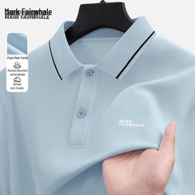 MARK FAIRWHALE Men s Loose Fit Polo Shirt M