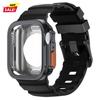 Silikonband + TPU-Hülle für Apple Watch 11 10 46mm Ultra 3 2 49mm SE3 SE2 44mm 45mm Armband für iWatch 11 10 9 Ultra 8 7 SE 6 5 4