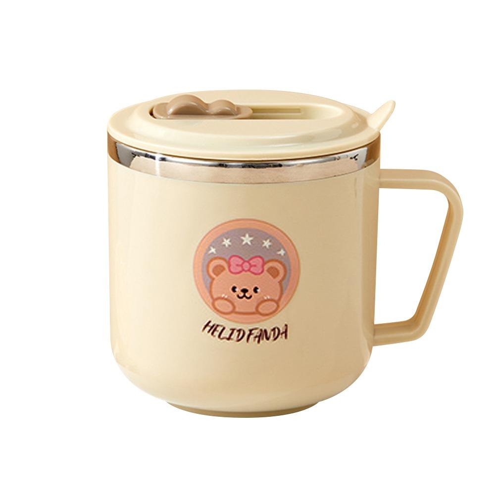 316 Stainless Steel Straw Water Cup Double Wall Drinking Cup Cute Insulated Mug  for Children