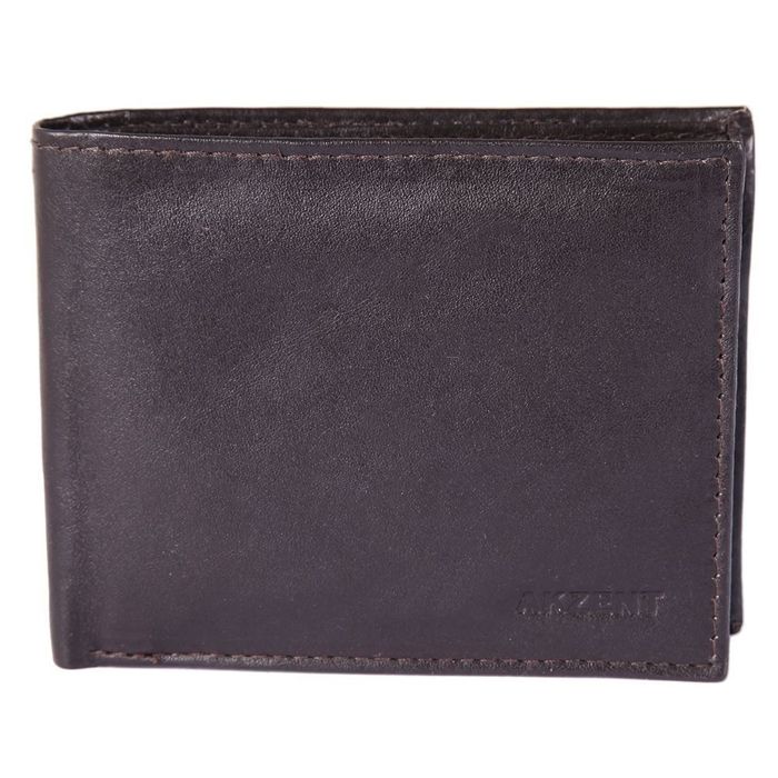 Portefeuille - AKZENT - Tima - Cuir véritable - Marron - 6 fentes