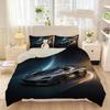 3D-gedruckte Luxus-Sportwagen Bettwäsche Bett Cartoon-Autos Bettbezug Bettwäsche-Set Teenager Kinder Schlafzimmer Dekoration
