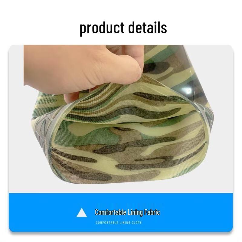 QINXING Men's Mid-Calf Camouflage Rain Boots