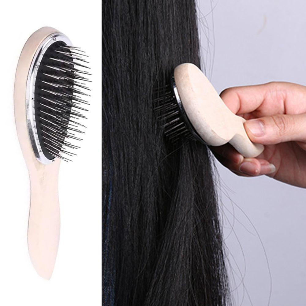 Wooden Handle Wig Brush Anti Static Anti Static Comb Portable Detangling Comb For Wig Styling