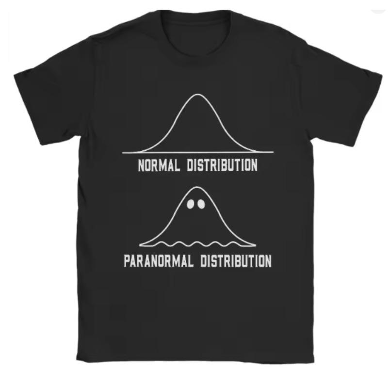 2025 Math Statistics Normal Distribution Paranormal Teacher T Shirt for Men Summer TShirt ONeck Tee Shirt Short Sleeve Original S