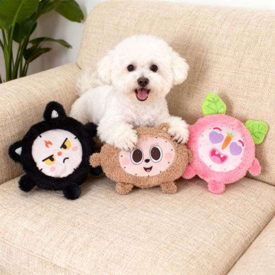 Pet Toy Molar Teeth Guard Soft Tough Chew Toy Cartoon Shape Bite-Resistant Tooth Cleaner Dog Toy with Built-in Sound