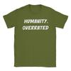 HuUnisexity is Overrated TShirt Unisexs 100Cotton Top Tee Streetwear Round Neck Short Sleeve