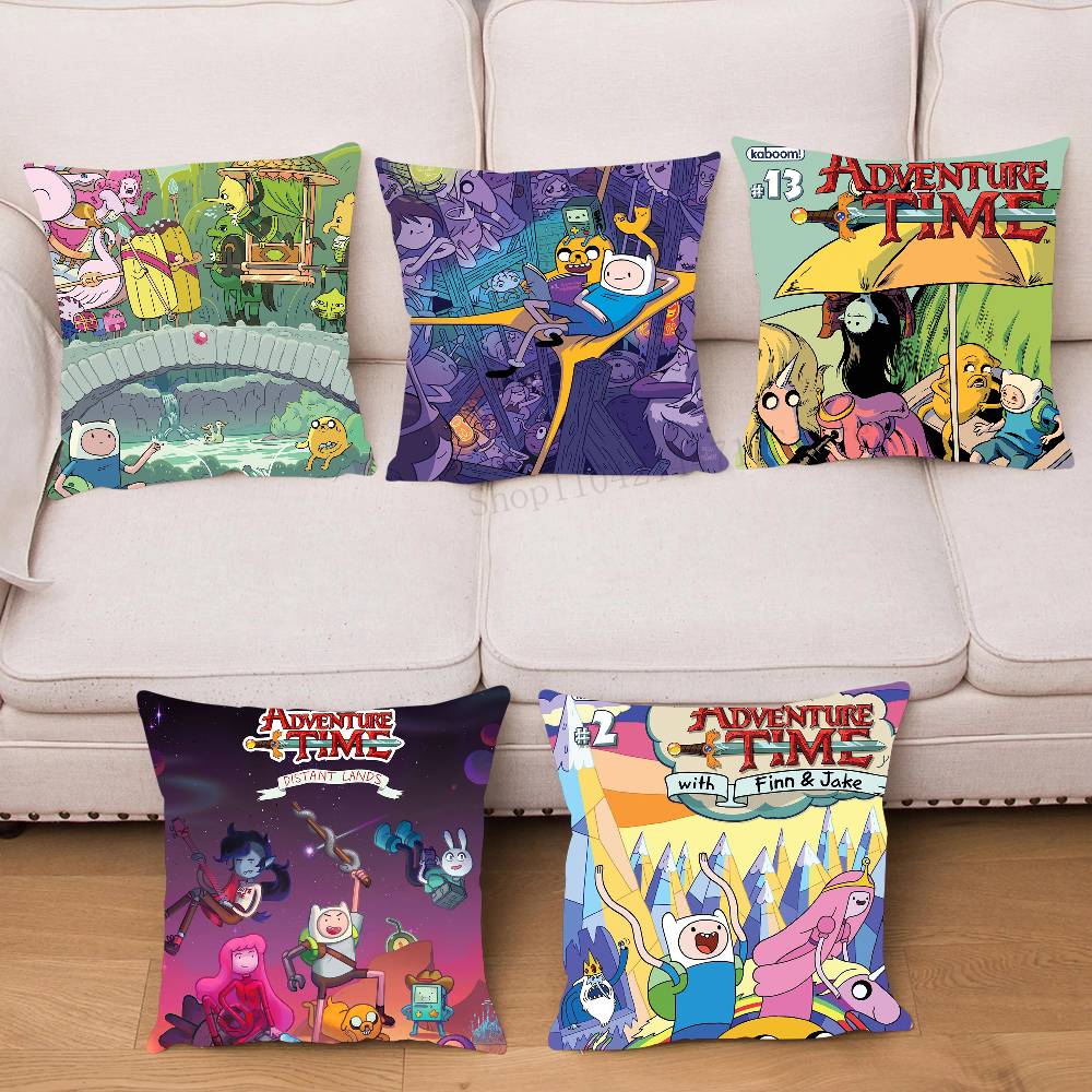 Cartoon Adventure Time Classic Movie Pillow Case Square Pillow Bedroom Sofa Leisure Comfort Cushion Living Room Home Decoration