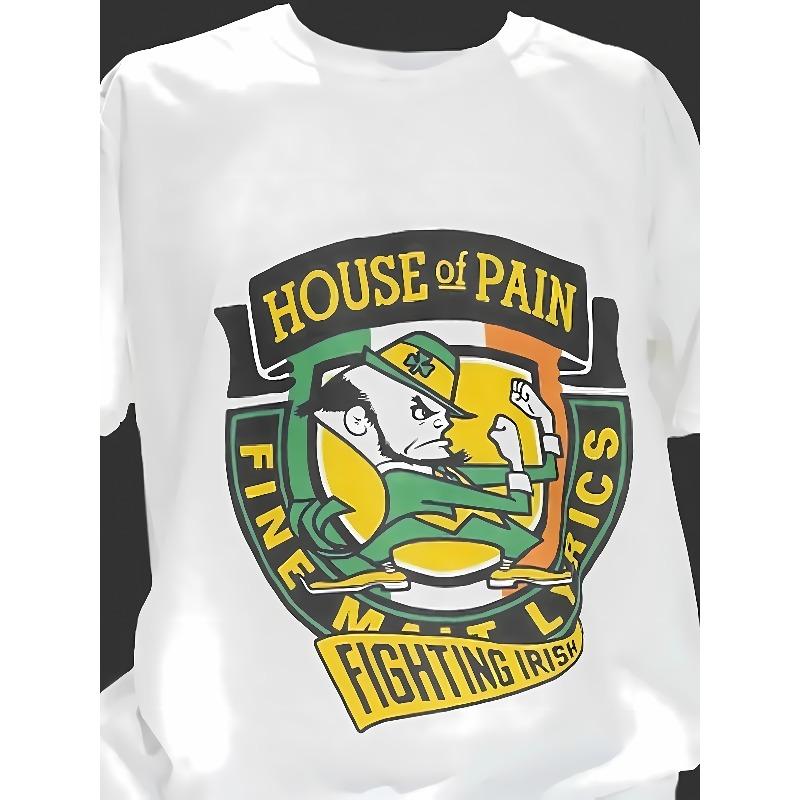 European Sizes House of Pain Hip Hop Punk Rock T-Shirt| Men'S Crew Neck, Machine Washable Top, Suitable for All Seasons