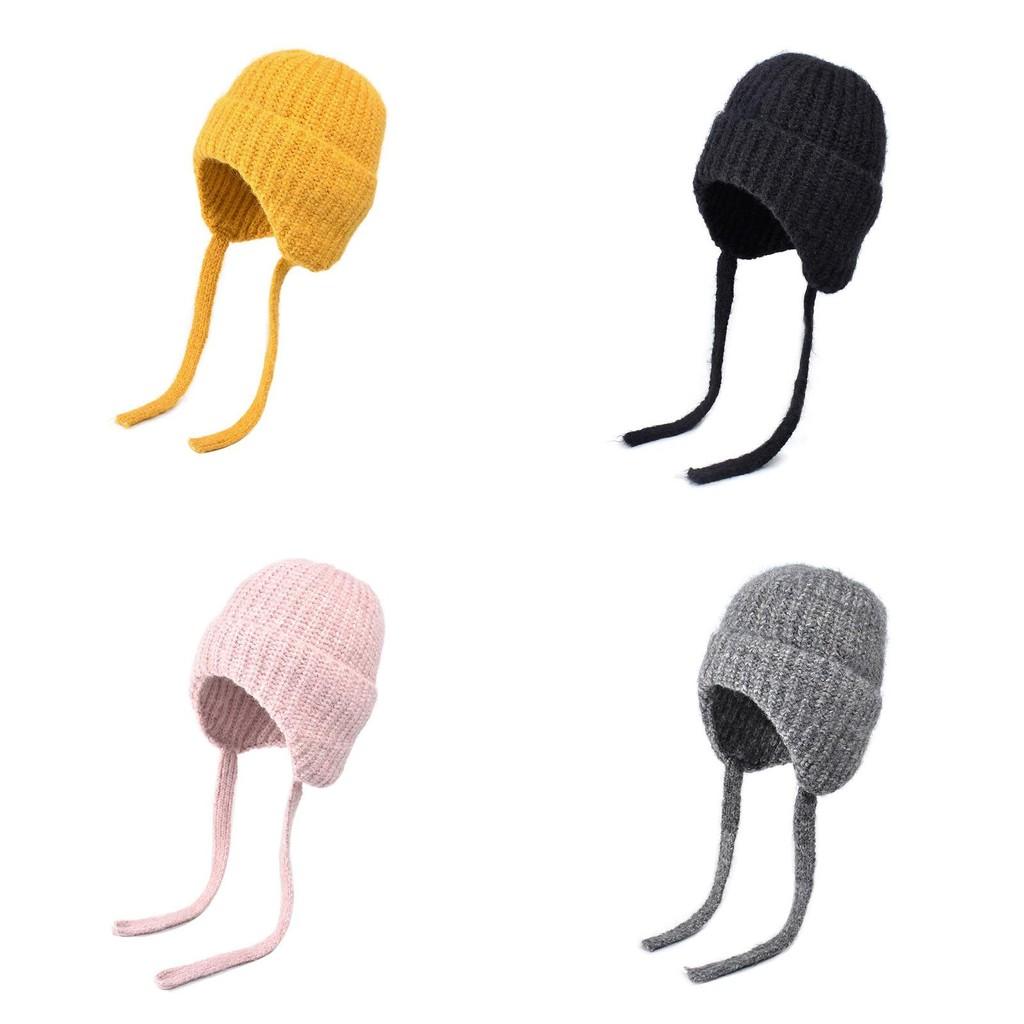 Knit Hat For Women Winter Warmth Windproof Wool Blend Casual Ear Coverage
