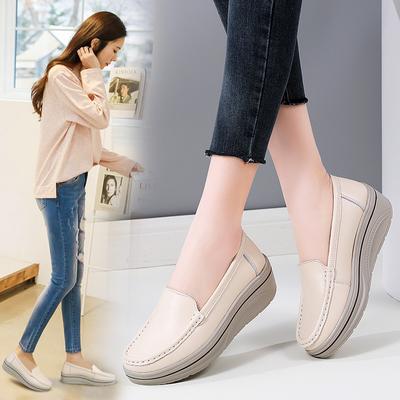 Mocasines cómodos a la moda para mujer, zapatos planos, zapatillas de deporte, calzado informal para caminar, zapatos de plataforma cómodos, talla grande
