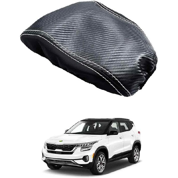 Autorder Center Console Cover For -2024 2025 2026 Kia Telluride Accessories Armrest Cushion Cover Nappa Leather Middle Console Covers Telluride