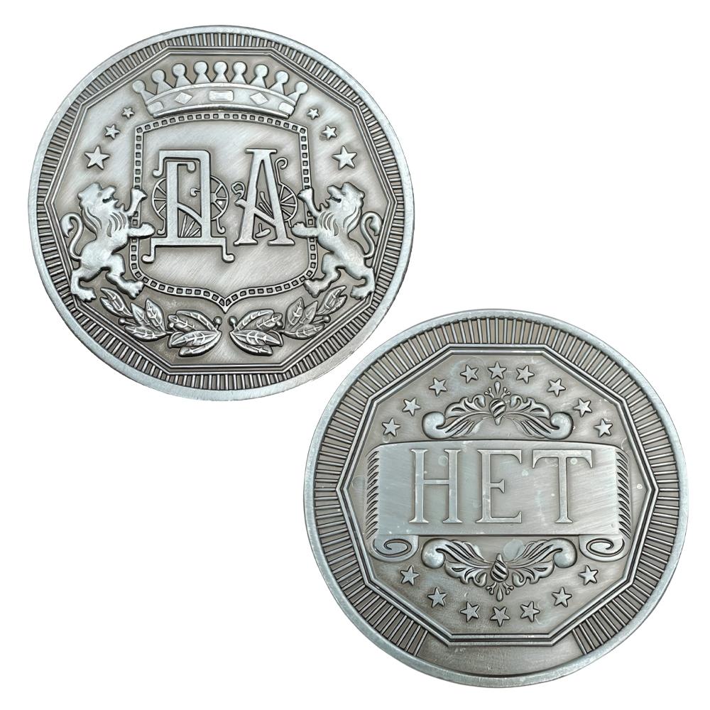 Russian Lion Crown Yes/No Decision Nickel Coin Collectible Letter Carving Lucky Coin Medal in Capsule