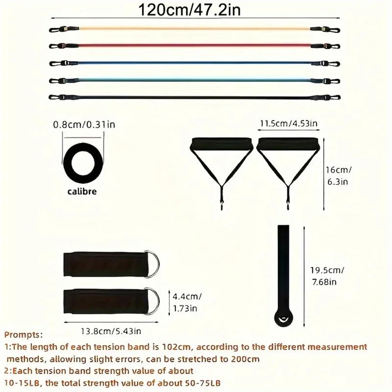 11 Piece Set Of Muscle Training Straps, Multifunctional Fitness Tension Strap, Fitness Tension Training Harness, Elastic Rope