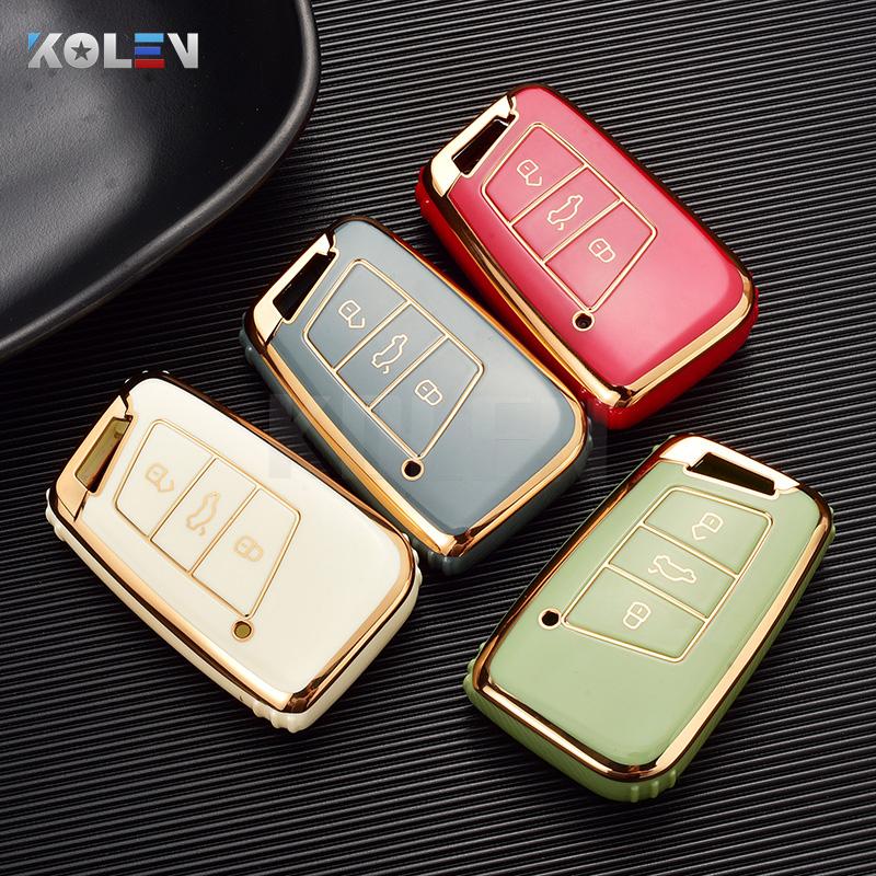 Tpu Car Remote Key Case Cover Shell Fob For Vw Volkswagen Passat B8 Tiguan Magotan Golf For Skoda Kodiaq Superb A7 Accessories