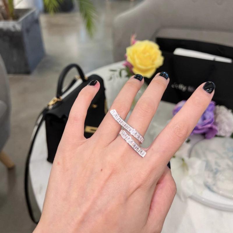 Trendy Open Design Ring With Radiant Zircon Stones For A Stunning Look For Women
