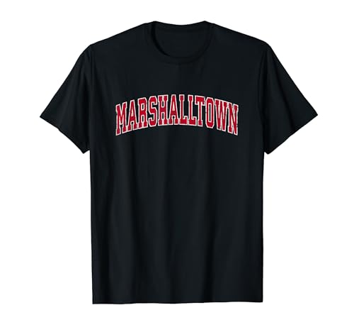Marshalltown Iowa IA Vintage Sports Design Red Design T-Shirt