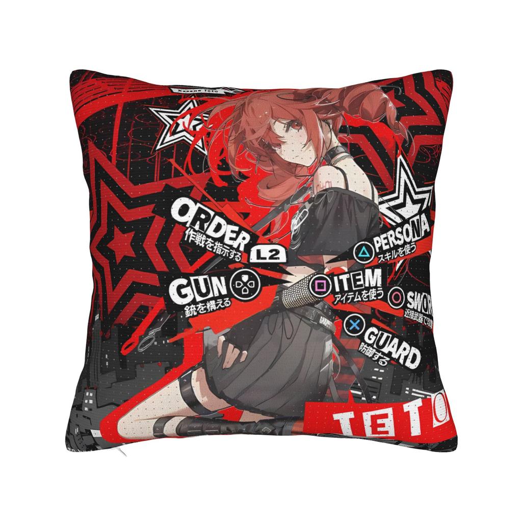 Teto Kasane Chibi Cartoon Anime Pillow Case Morden Pillow Cover Graphic Pillowcases For Sofa Bedroom Home Decor