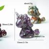 Unicorn Resin Figurine With Handcrafted Crystal Texture For Home Decor And Giftgiving
