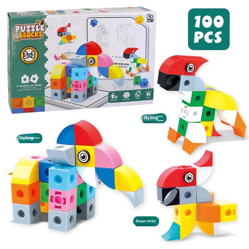 Diy Childrens Large Building Block Set Plastic Assorted Shapes Play Experiences