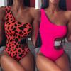 Damen Badeanzüge Ein Schulter Cutout Einteiler Monokini Bademode